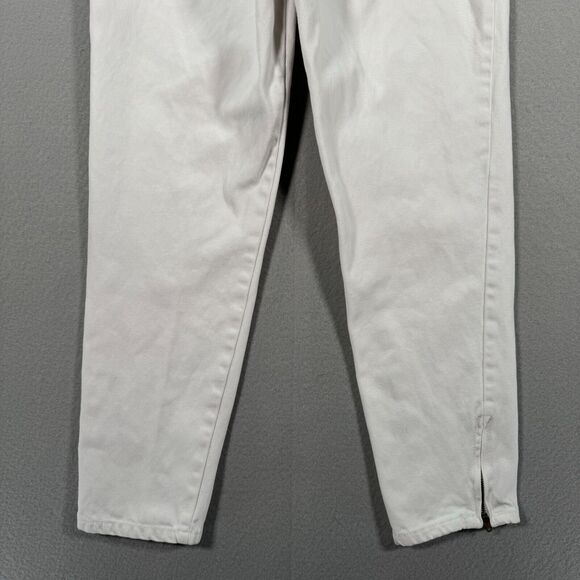 Vintage Anchor Blue Jeans Womens 11 Pleated Baggy White 90s Y2K Skater High Rise - Picture 11 of 15